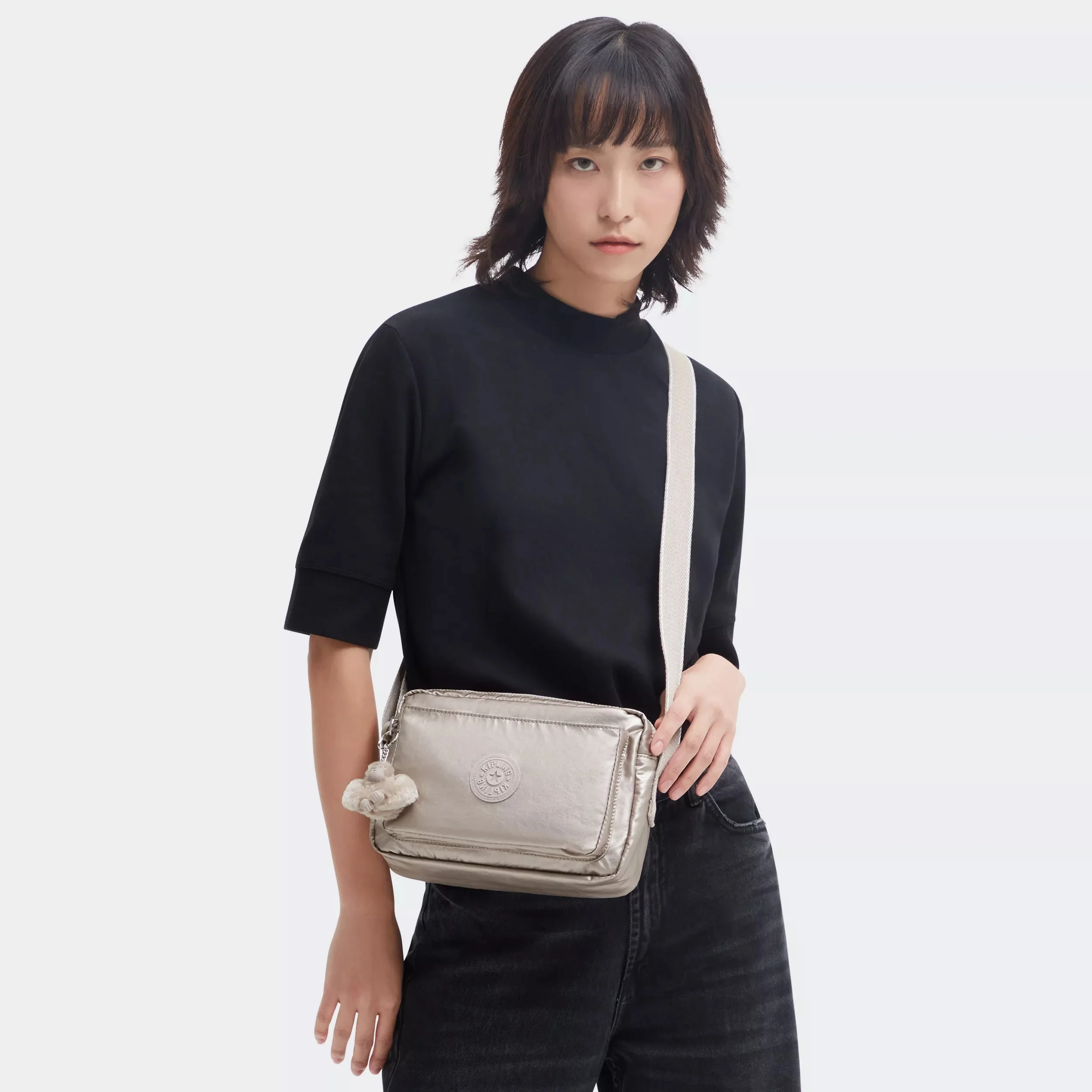 Abanu Medium Metallic Crossbody Bag - Image 2