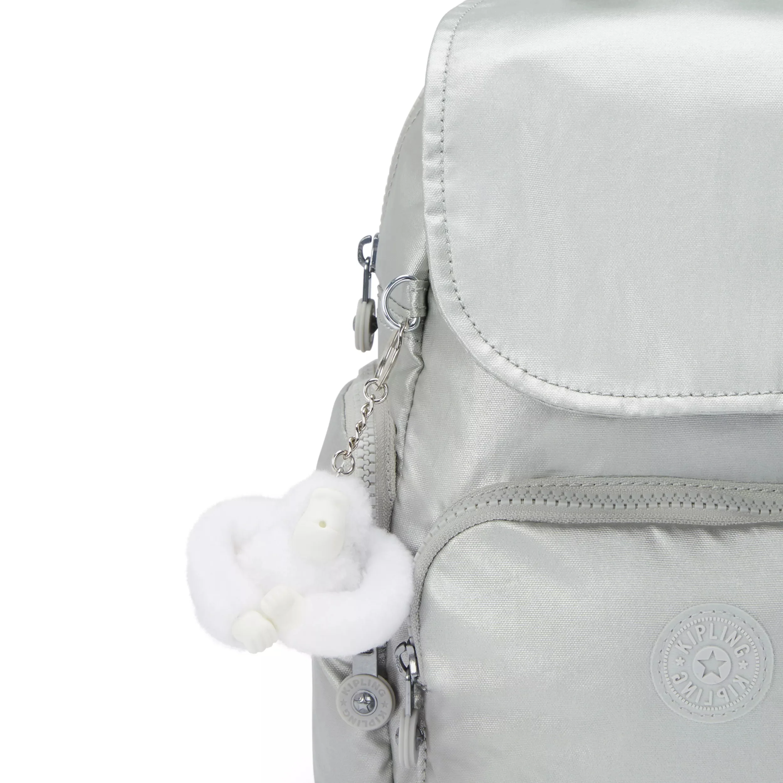 City Zip Mini Metallic Backpack - Image 6