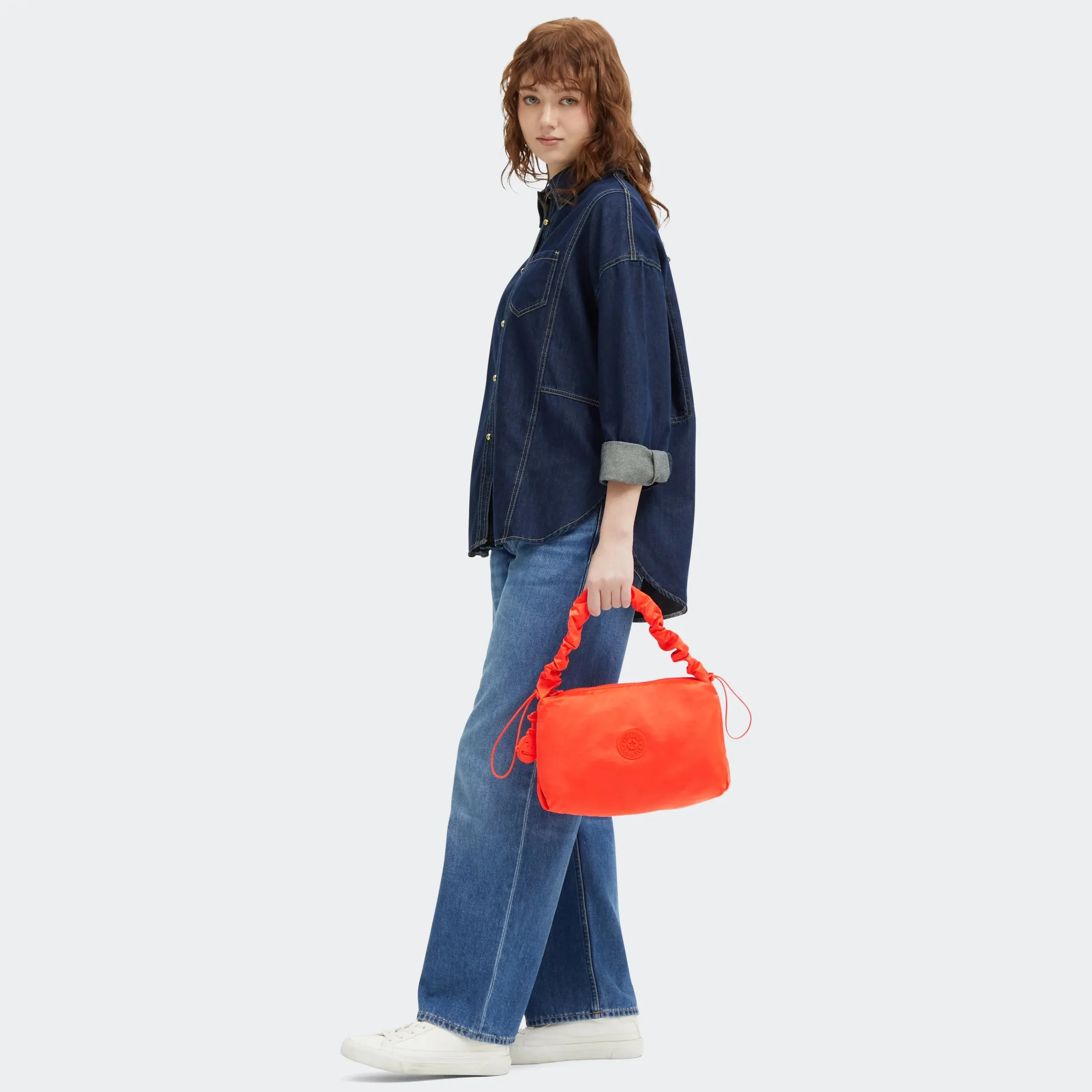 Eleni Medium Smooth Satin Shoulder Bag - Image 2