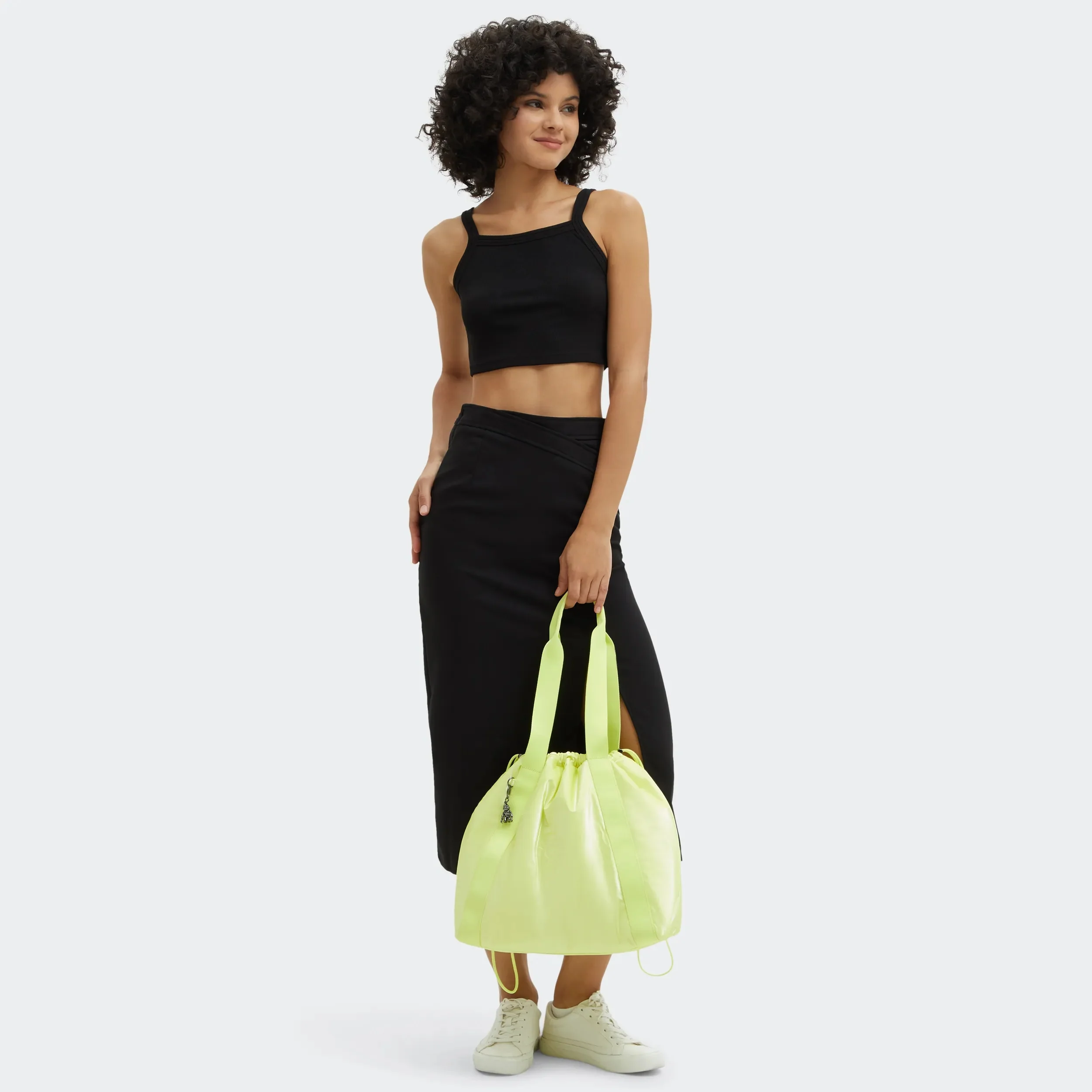 Elmar Lacquered Drawstring Tote Bag - Image 2
