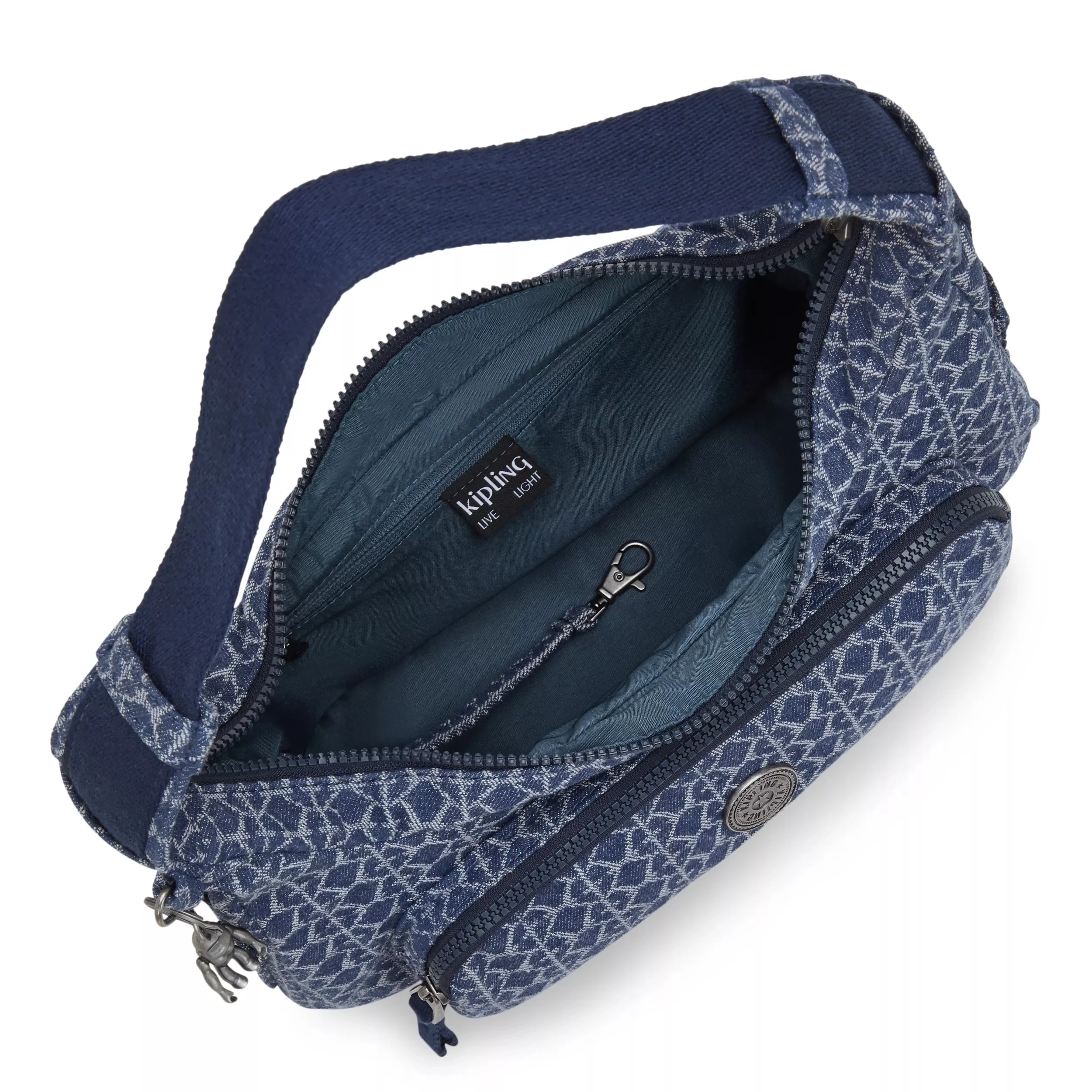 Karis Small Printed Denim Shoulder Bag - Image 4