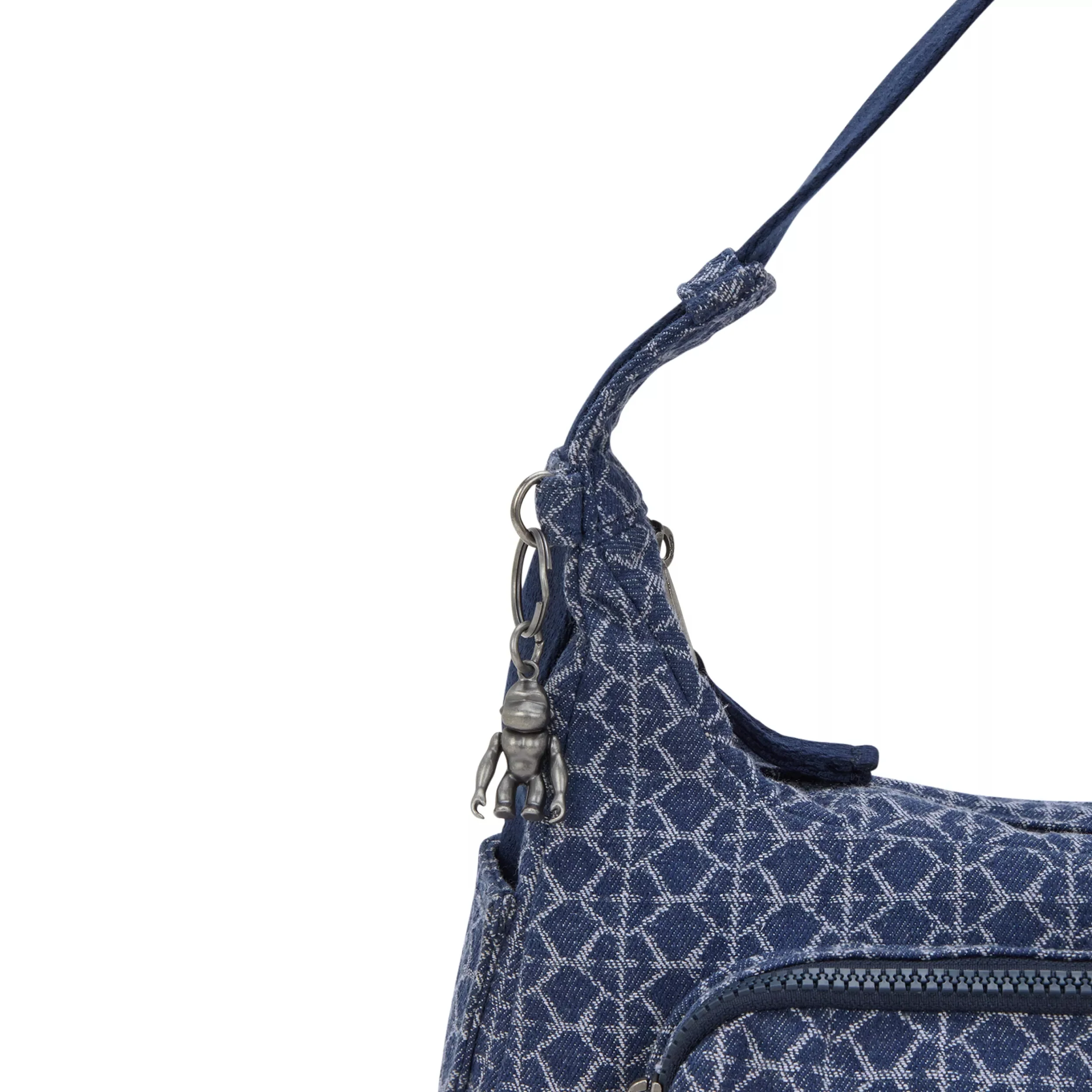 Karis Small Printed Denim Shoulder Bag - Image 6