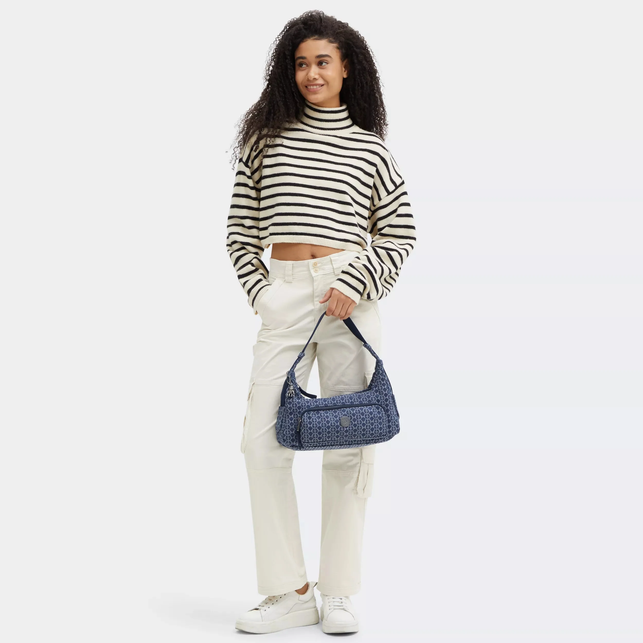 Karis Small Printed Denim Shoulder Bag - Image 7