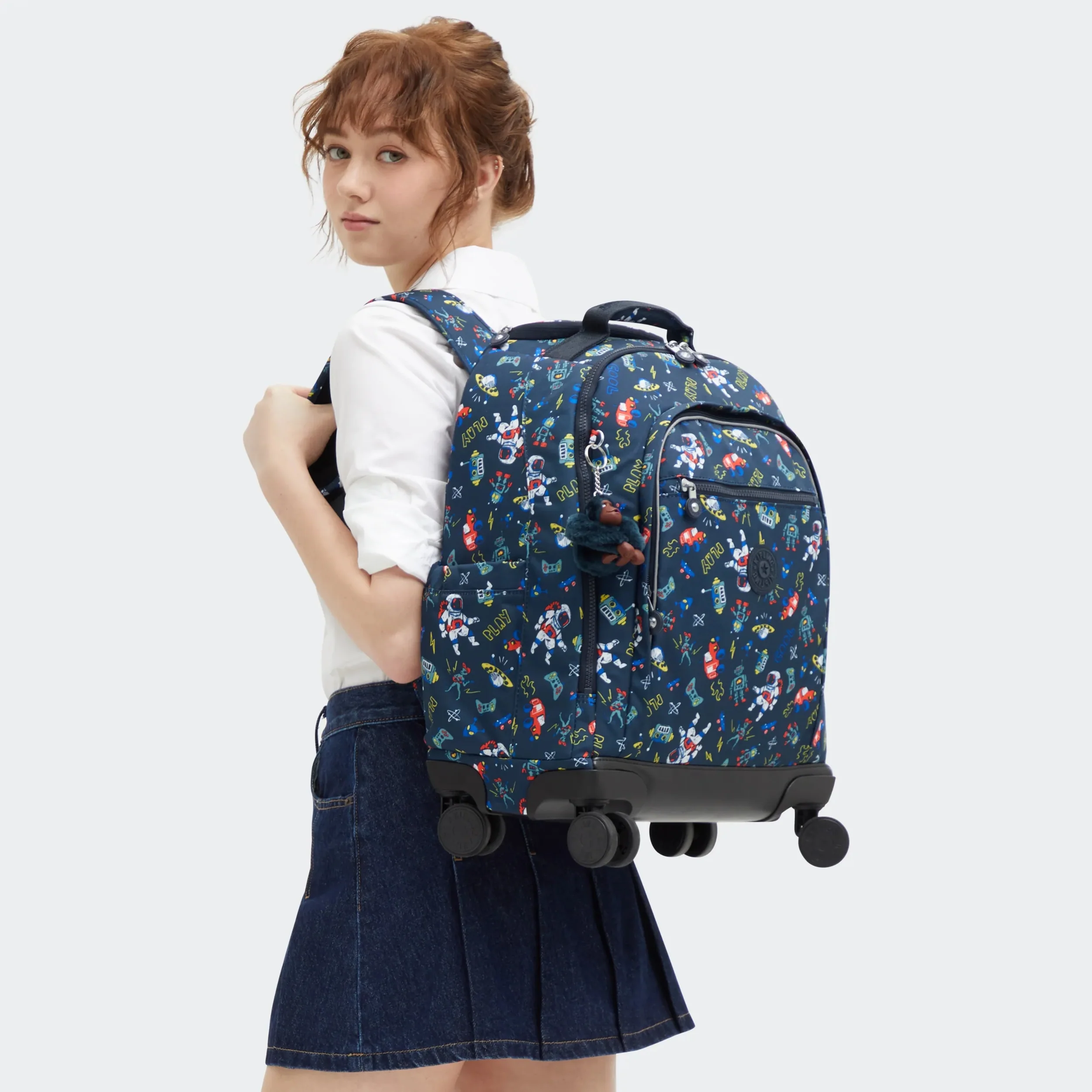 New Zea Printed 15" Laptop Rolling Backpack - Image 7