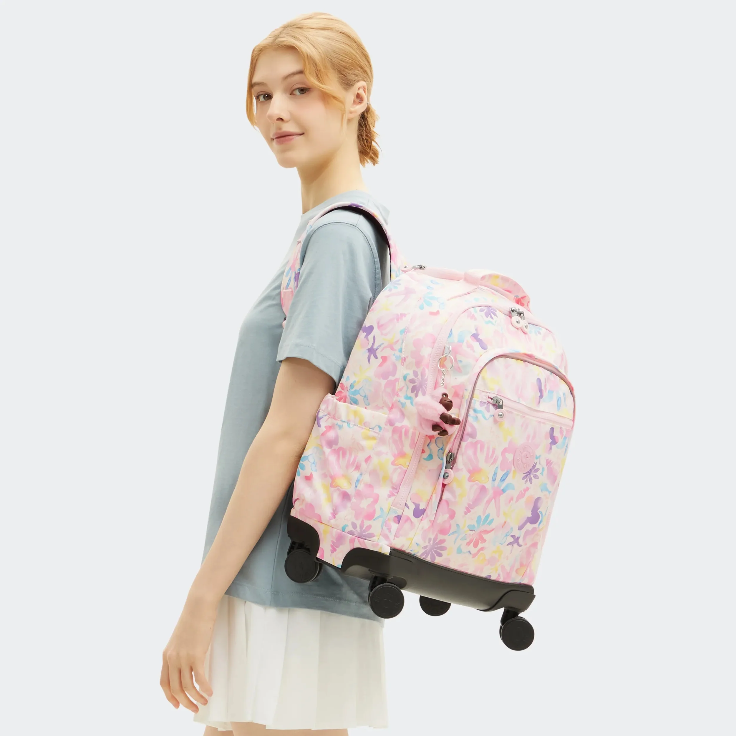 New Zea Printed 15" Laptop Rolling Backpack - Image 7