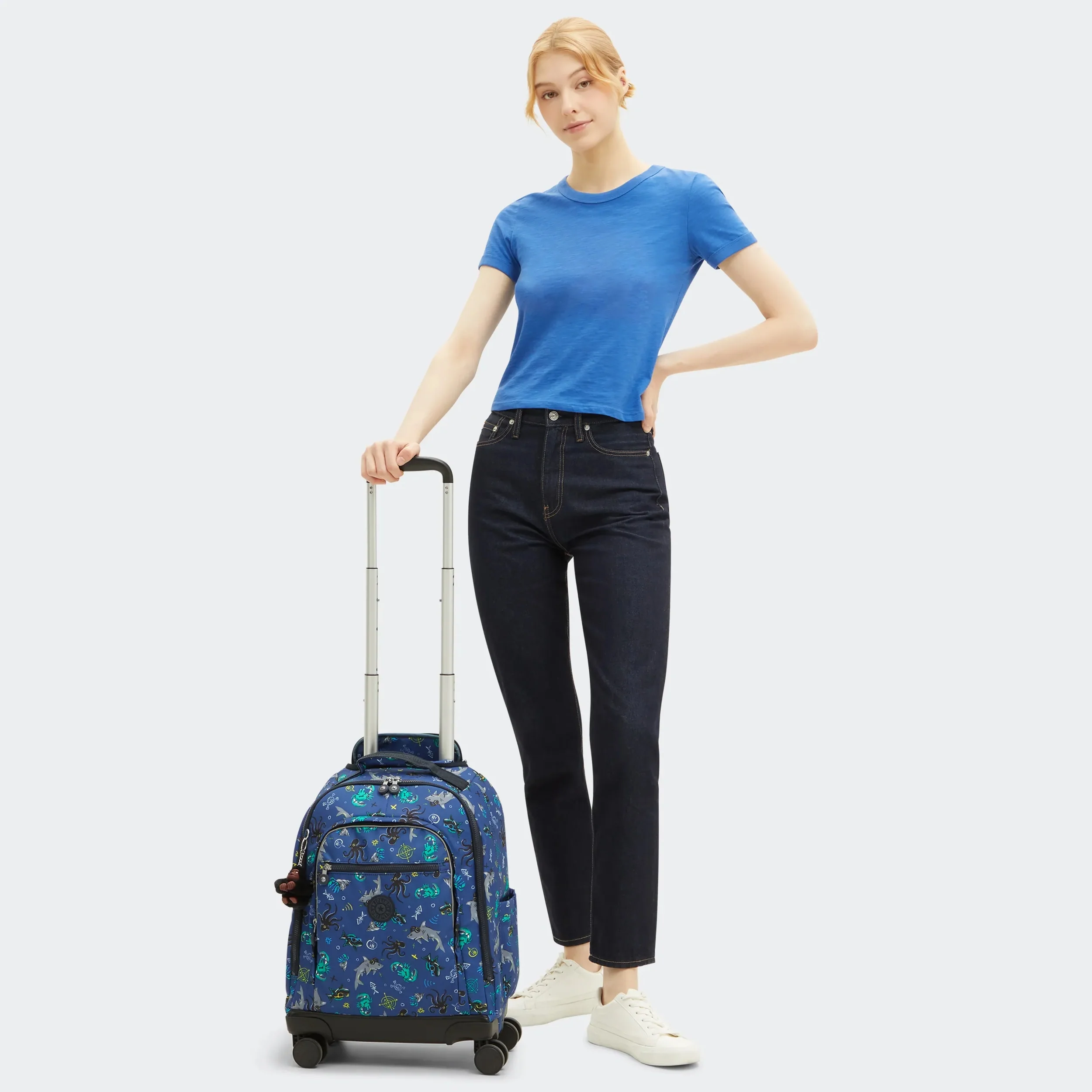 New Zea Printed 15" Laptop Rolling Backpack - Image 2