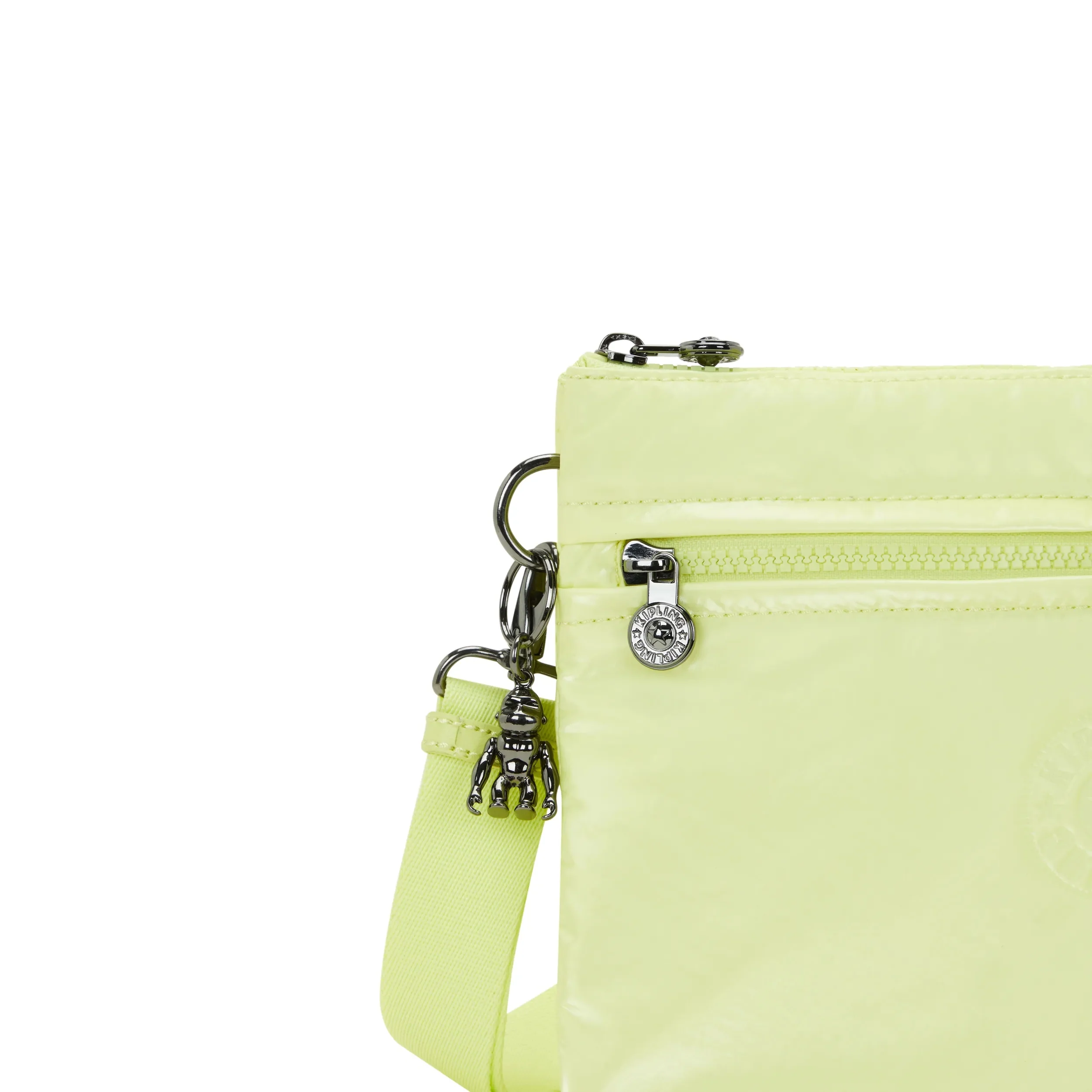 Riri Large Zip Lacquered Crossbody Bag - Image 6