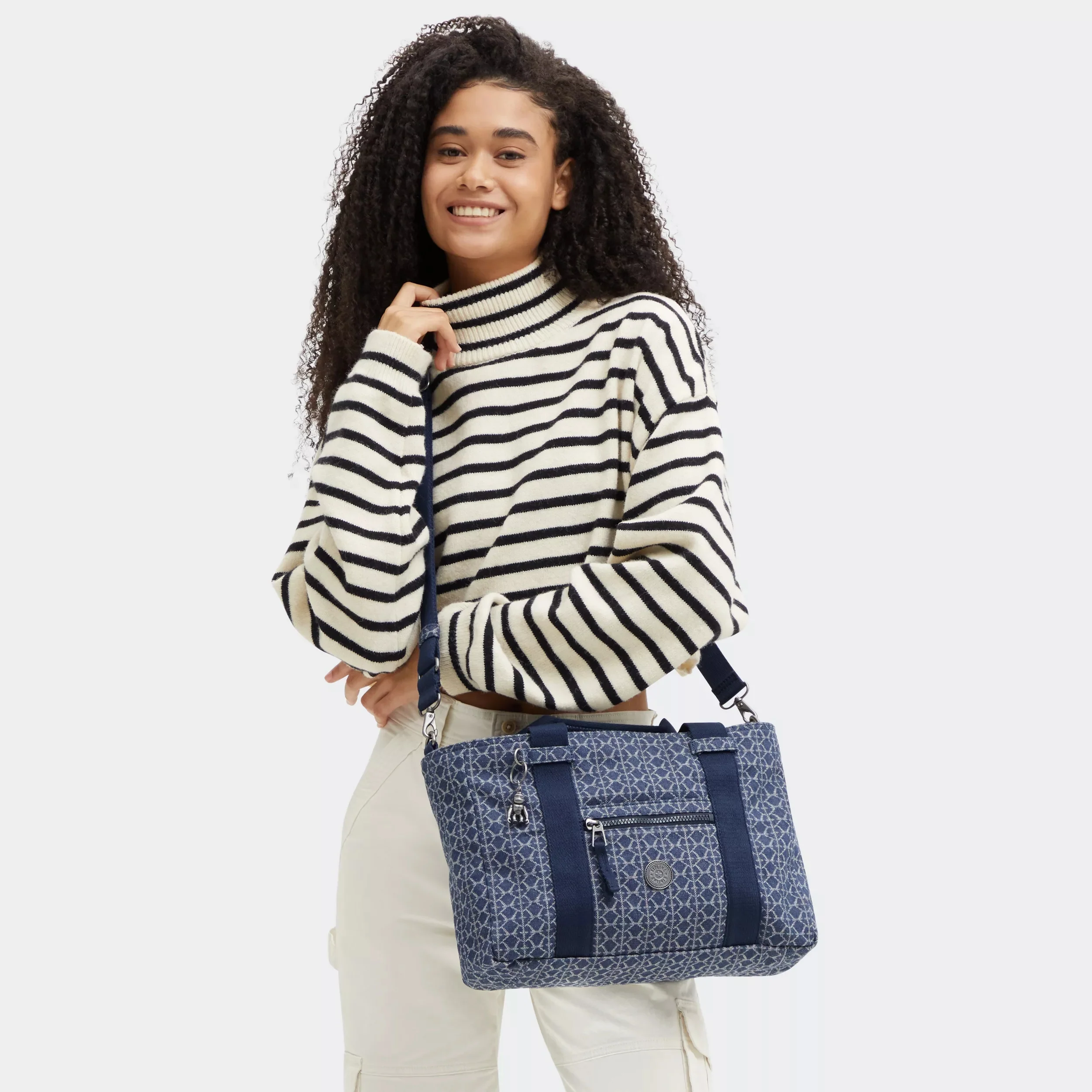 Ritta Small Printed Denim Handbag - Image 7