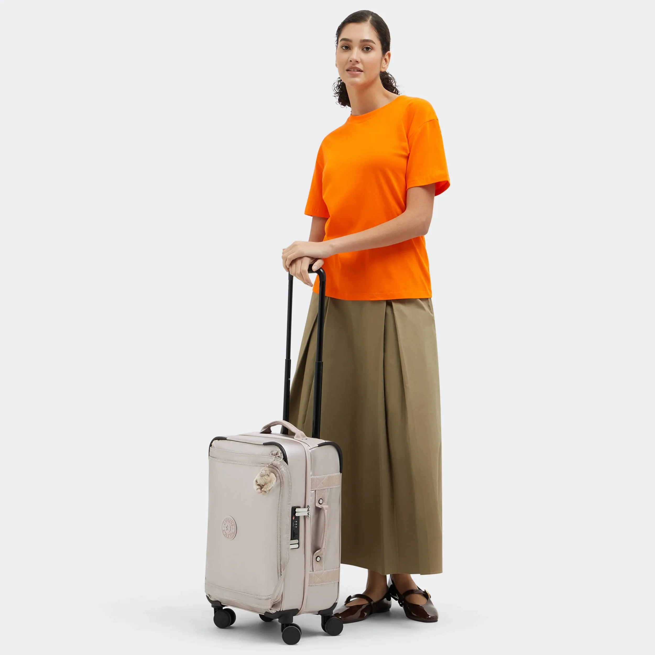 Spontaneous Small Metallic Rolling Luggage - Image 2