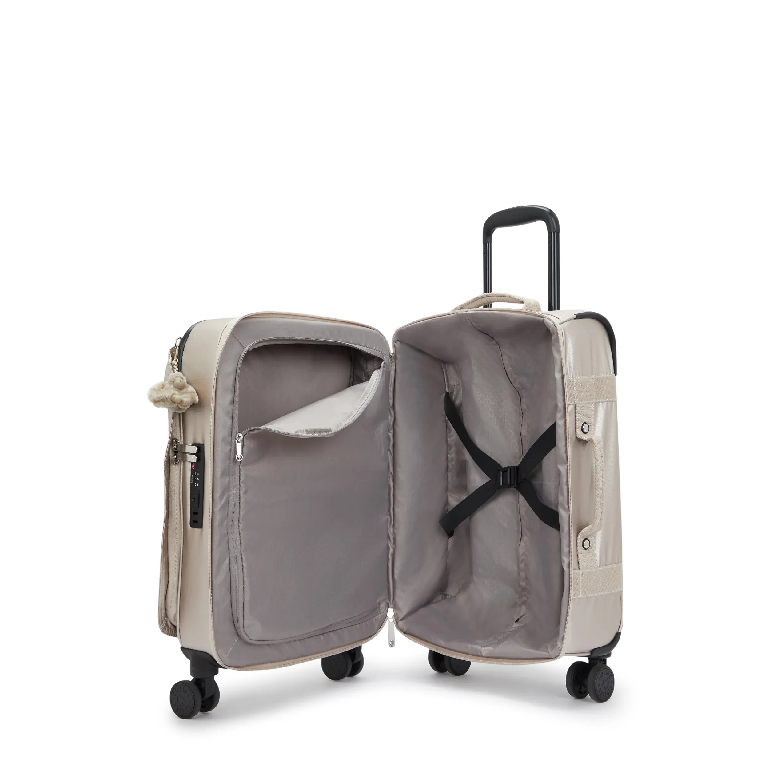 Spontaneous Small Metallic Rolling Luggage - Image 4
