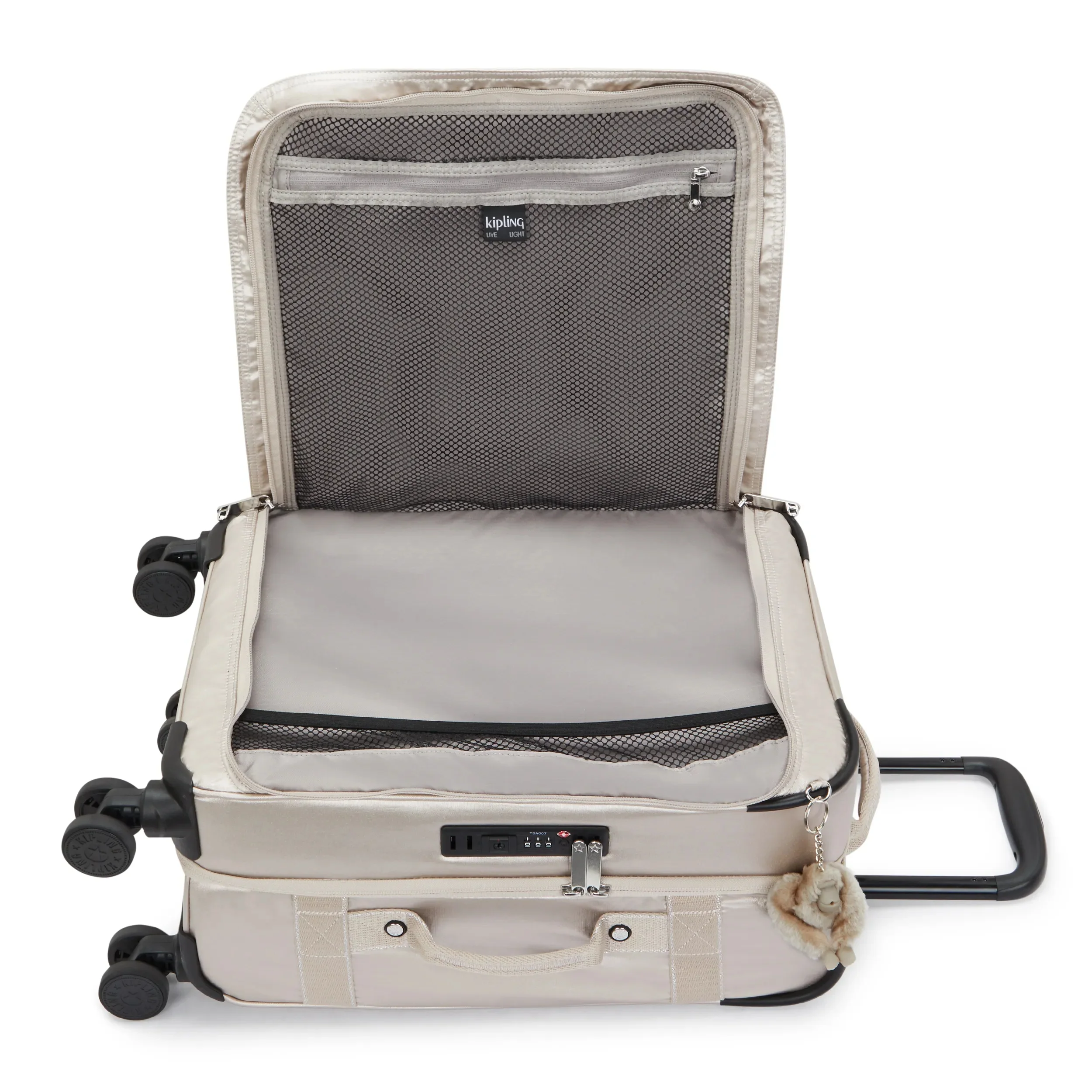 Spontaneous Small Metallic Rolling Luggage - Image 8